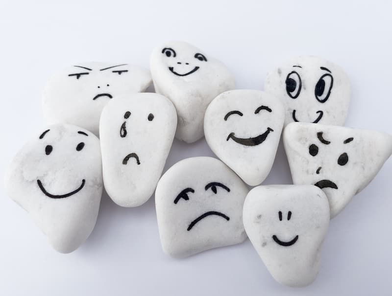 Mehrere Steine mit aufgemalten Gesichtern, was ist emotionale Kompetenz im Beruf?